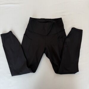 Athleta Womens XS Ultimate Stash II 7/8 Leggings Black Certified B Tight